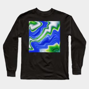 Blue and green layers Long Sleeve T-Shirt